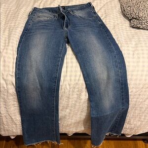 Just Black Women's Distressed Blue Boyfriend Jeans